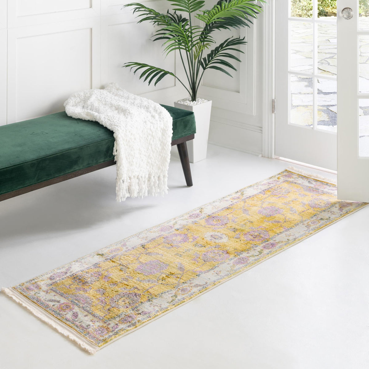 Arcadia Rugs Collection Area Rug - Eden (Green) Runner Green  lifestyle 61