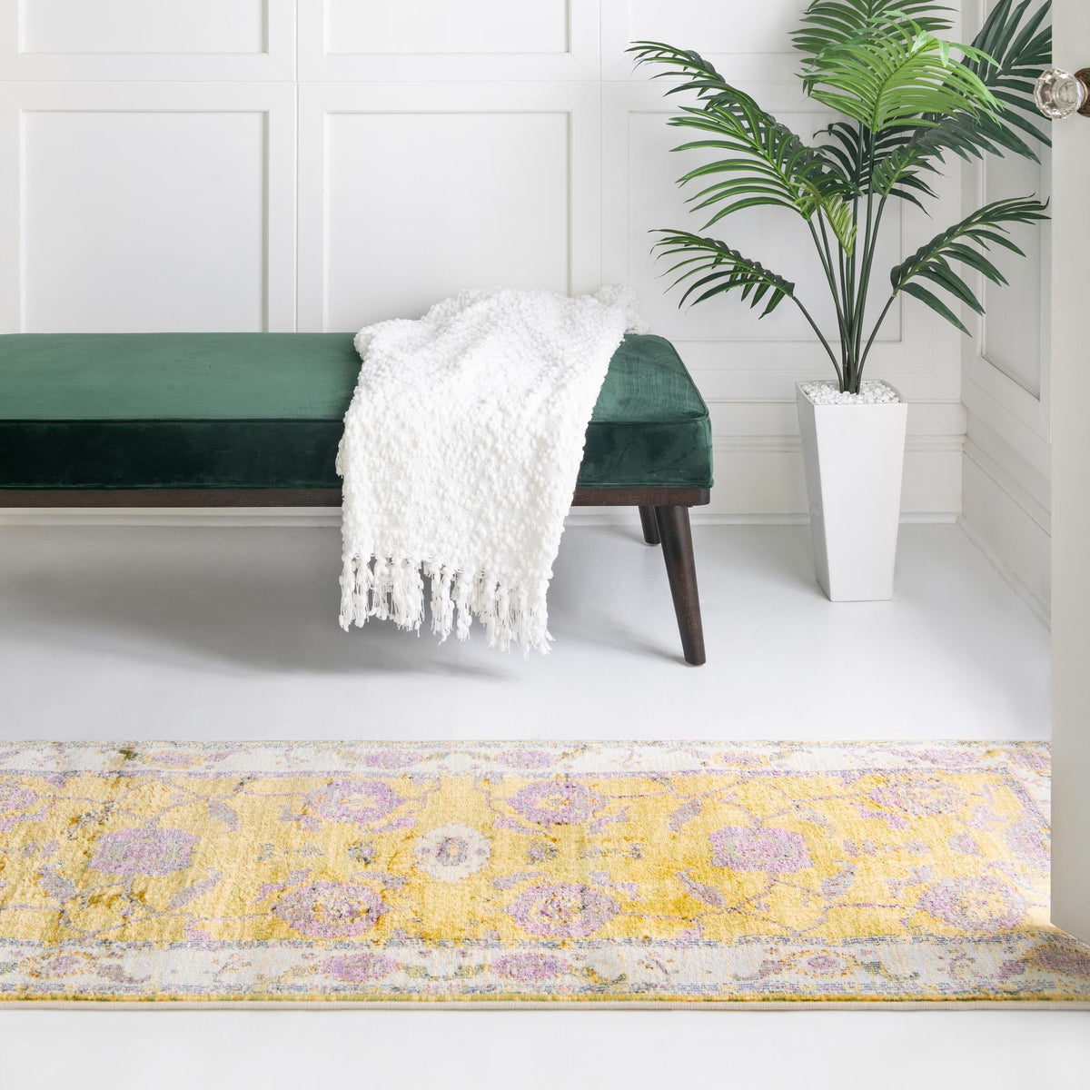 Arcadia Rugs Collection Area Rug - Eden (Green) Runner Green  lifestyle 62