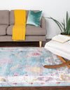 Arcadia Rugs Collection Area Rug - Eden (Aqua and Blue) Rectangle Aqua and Blue  lifestyle 2