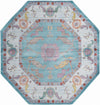 Arcadia Rugs Collection Area Rug - Eden (Aqua and Blue) Octagon Aqua and Blue  lifestyle 13