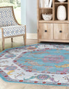 Arcadia Rugs Collection Area Rug - Eden (Aqua and Blue) Octagon Aqua and Blue  lifestyle 18