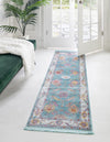 Arcadia Rugs Collection Area Rug - Eden (Aqua and Blue) Runner Aqua and Blue  lifestyle 19