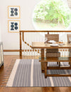 Thar Cotton Collection Area Rug - Borsh Rectangle Gray and White  lifestyle 26