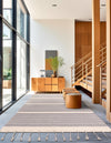 Thar Cotton Collection Area Rug - Borsh Rectangle Gray and White  lifestyle 34