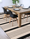 Thar Cotton Collection Area Rug - Borsh Rectangle Black and White  lifestyle 60