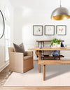 Thar Cotton Collection Area Rug - Borsh Rectangle Beige and White  lifestyle 21