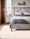 Thar Cotton Collection Area Rug - Borsh Rectangle Beige and White  lifestyle 45