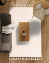 Thar Cotton Collection Area Rug - Borsh Rectangle Beige and White  lifestyle 77
