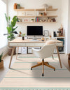 Thar Cotton Collection Area Rug - Borsh Rectangle White and Aqua  lifestyle 22