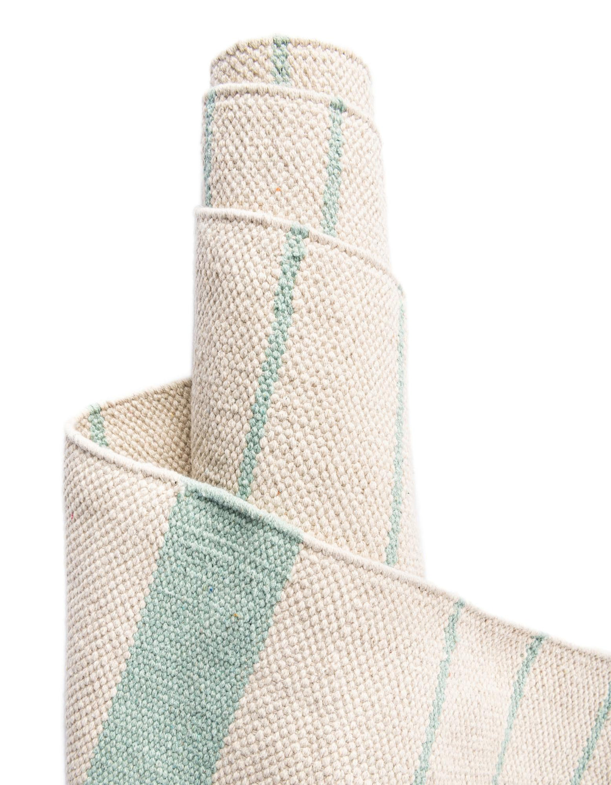 Thar Cotton Collection Area Rug - Borsh Rectangle White and Aqua  lifestyle 135