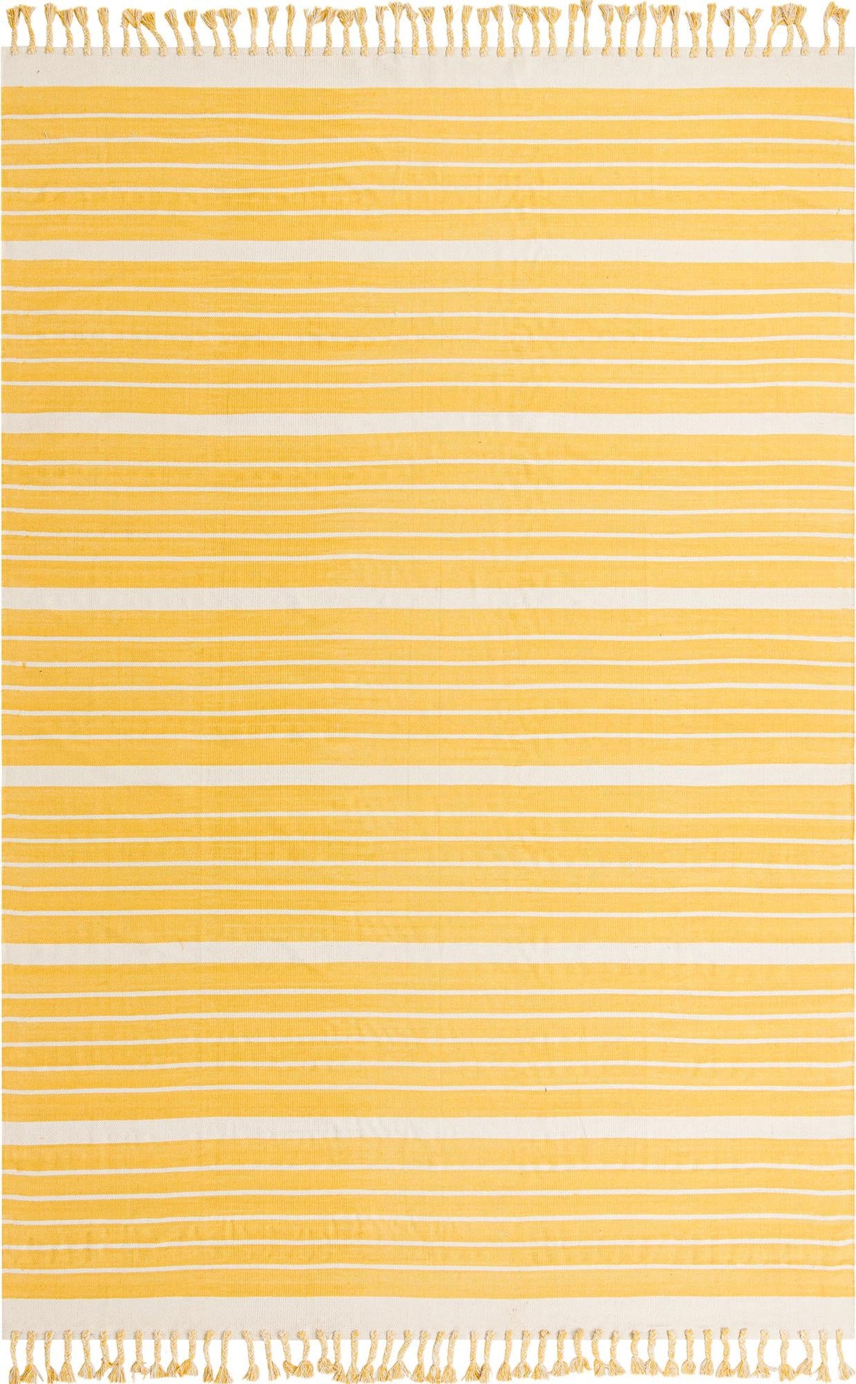 Thar Cotton Collection Area Rug - Borsh Rectangle White and Gold  lifestyle 7