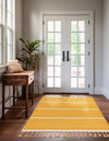 Thar Cotton Collection Area Rug - Borsh Rectangle Gold and White  lifestyle 25