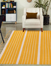 Thar Cotton Collection Area Rug - Borsh Rectangle Gold and White  lifestyle 49