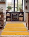 Thar Cotton Collection Area Rug - Borsh Rectangle Gold and White  lifestyle 57