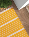 Thar Cotton Collection Area Rug - Borsh Rectangle Gold and White  lifestyle 81