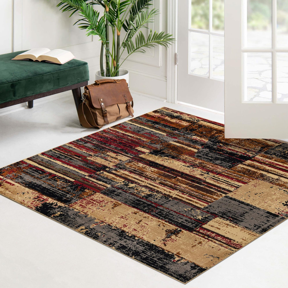 Neptune Elegance Collection Area Rug - Triton Square Multi  lifestyle 69