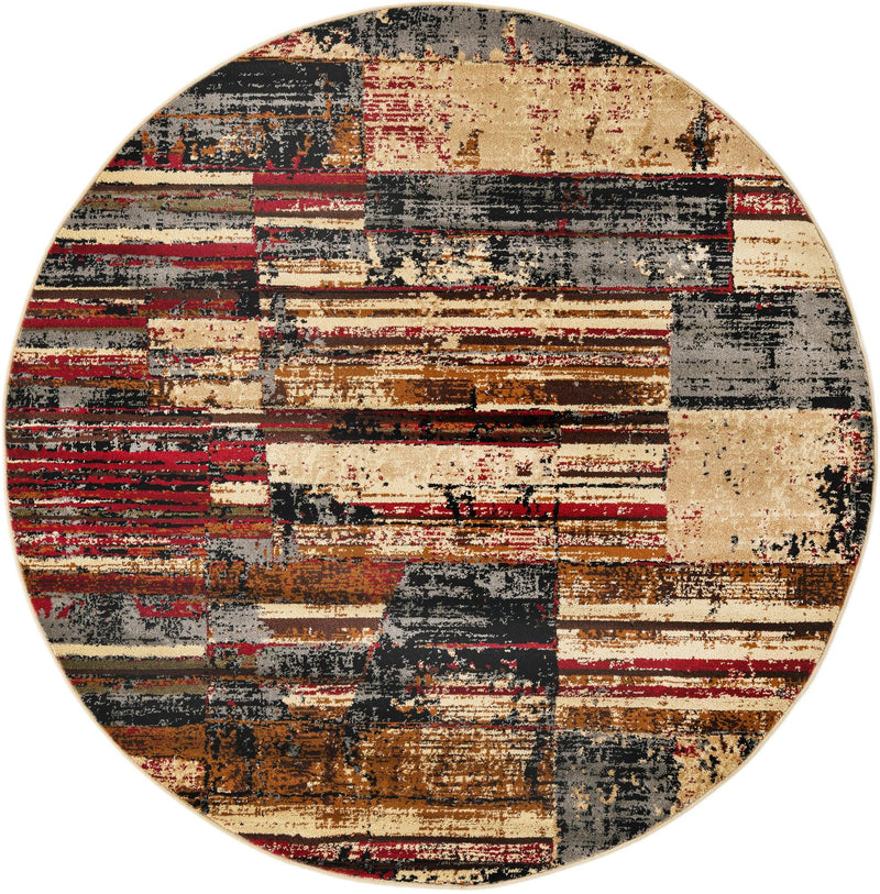 Neptune Elegance Collection Area Rug - Triton Round Multi  lifestyle 15