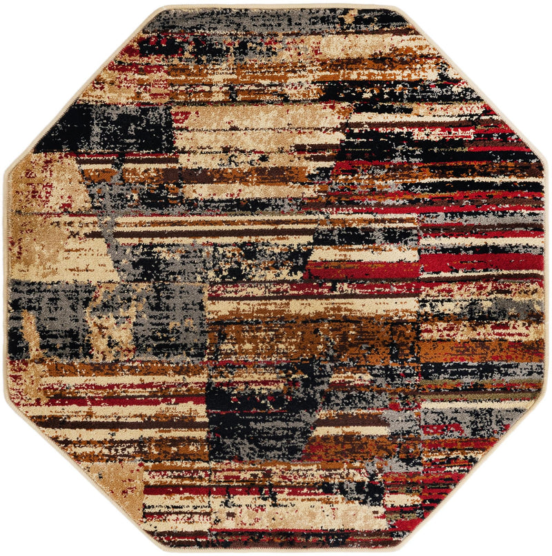Neptune Elegance Collection Area Rug - Triton Octagon Multi  lifestyle 16