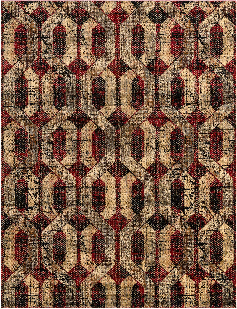 Neptune Elegance Collection Area Rug -  Larissa Rectangle Burgundy  lifestyle 2