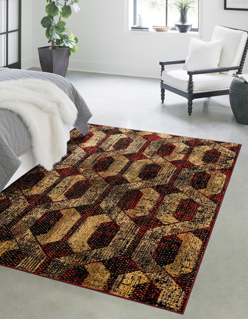 Neptune Elegance Collection Area Rug -  Larissa Rectangle Burgundy  lifestyle 5