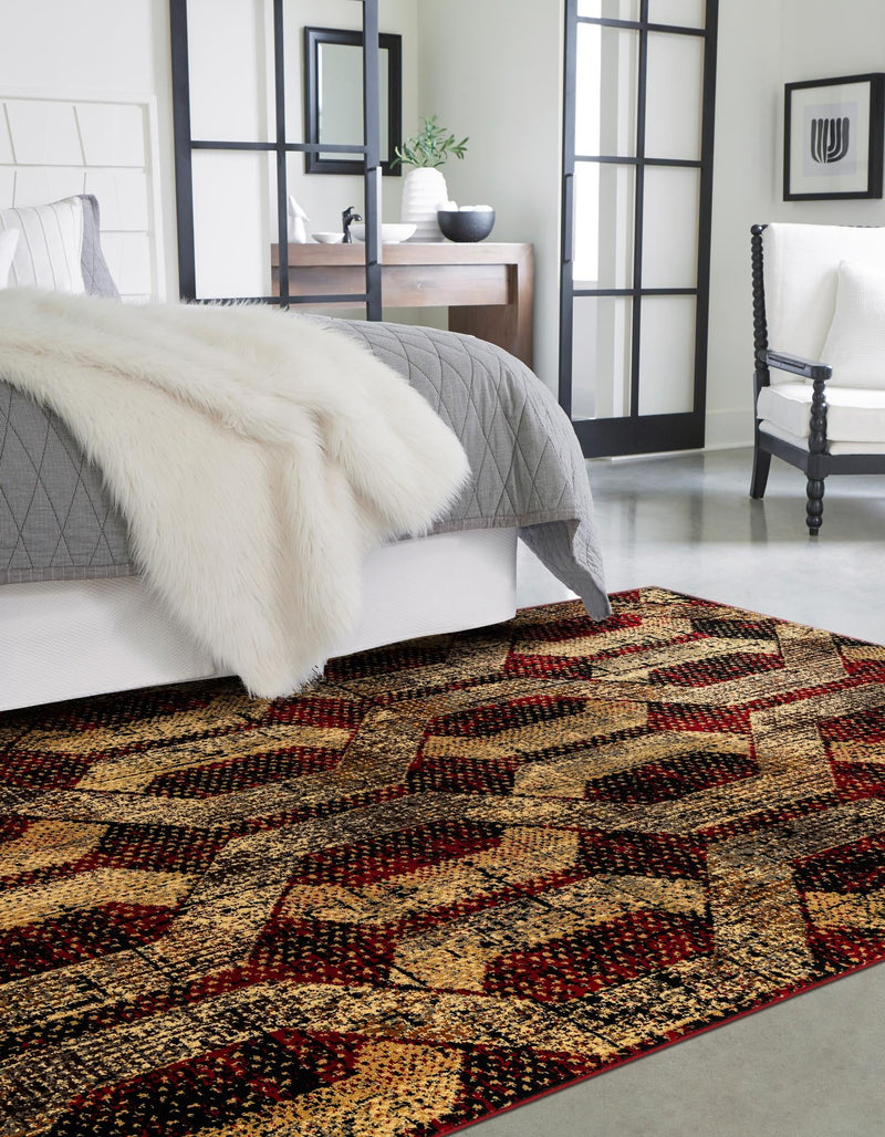 Neptune Elegance Collection Area Rug -  Larissa Rectangle Burgundy  lifestyle 8