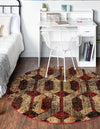 Neptune Elegance Collection Area Rug -  Larissa Round Burgundy  lifestyle 61