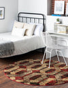 Neptune Elegance Collection Area Rug -  Larissa Round Burgundy  lifestyle 68