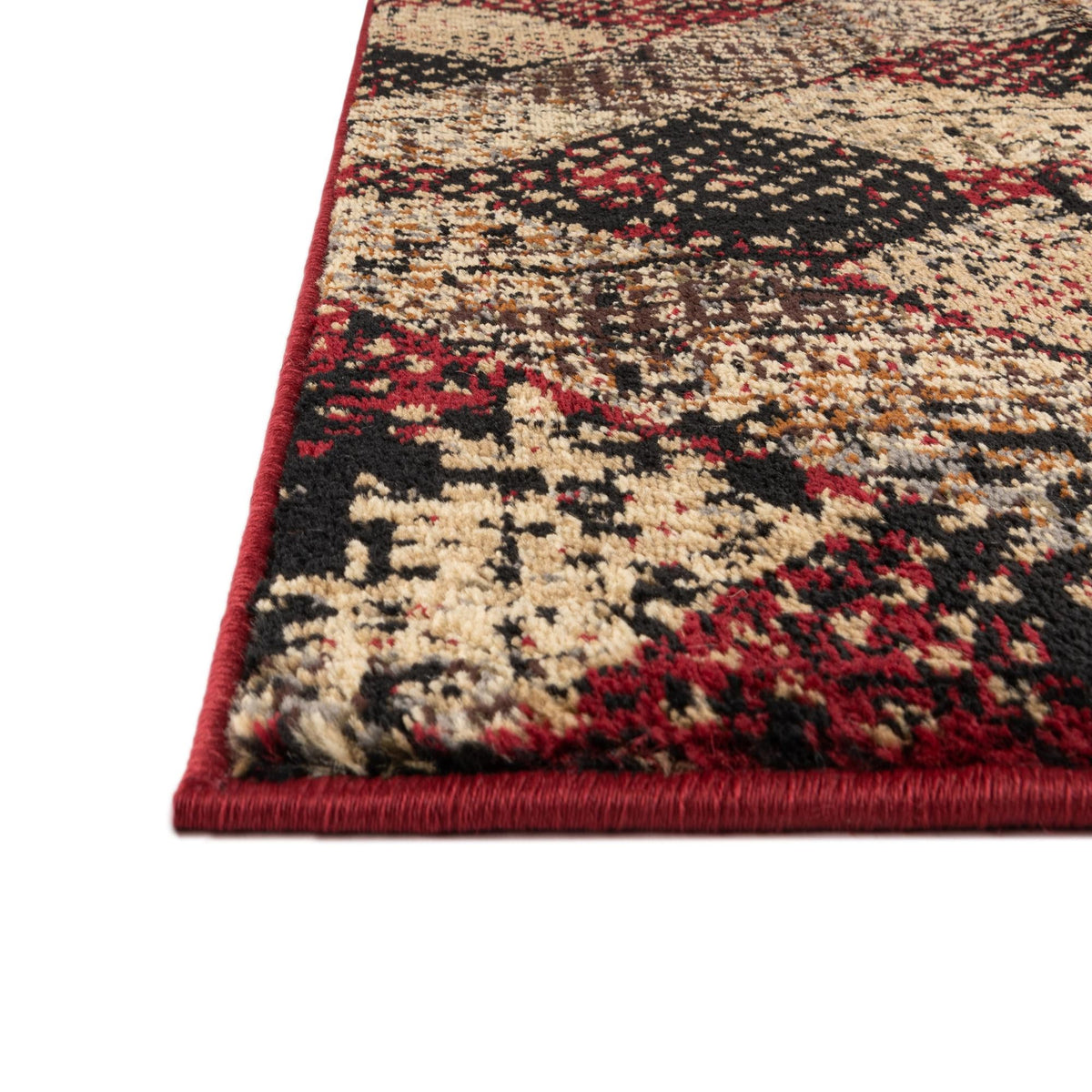 Neptune Elegance Collection Area Rug -  Larissa Octagon Burgundy  lifestyle 96