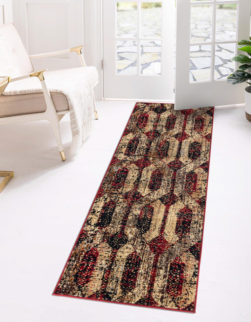 Neptune Elegance Collection Area Rug -  Larissa Runner Burgundy  lifestyle 62