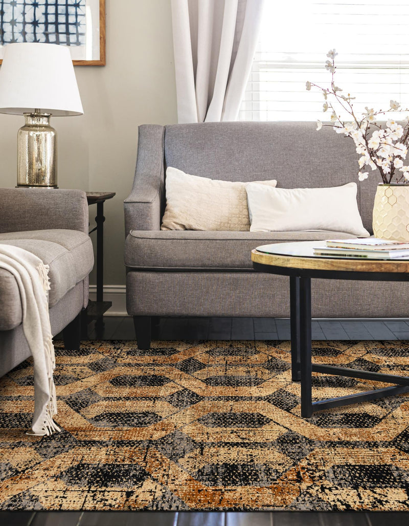 Neptune Elegance Collection Area Rug -  Larissa Rectangle Black Gray  lifestyle 14
