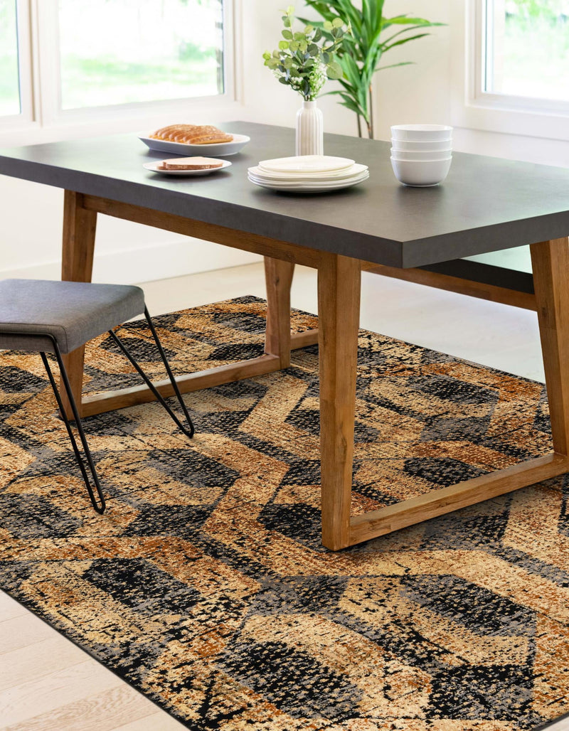 Neptune Elegance Collection Area Rug -  Larissa Rectangle Black Gray  lifestyle 16