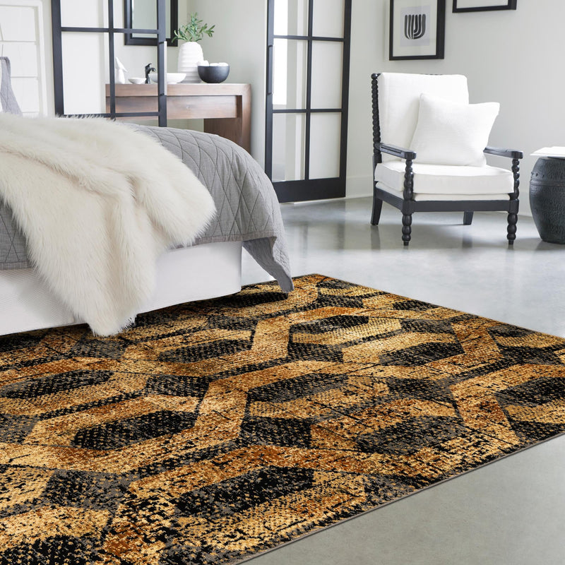 Neptune Elegance Collection Area Rug -  Larissa Rectangle Black Gray  lifestyle 52