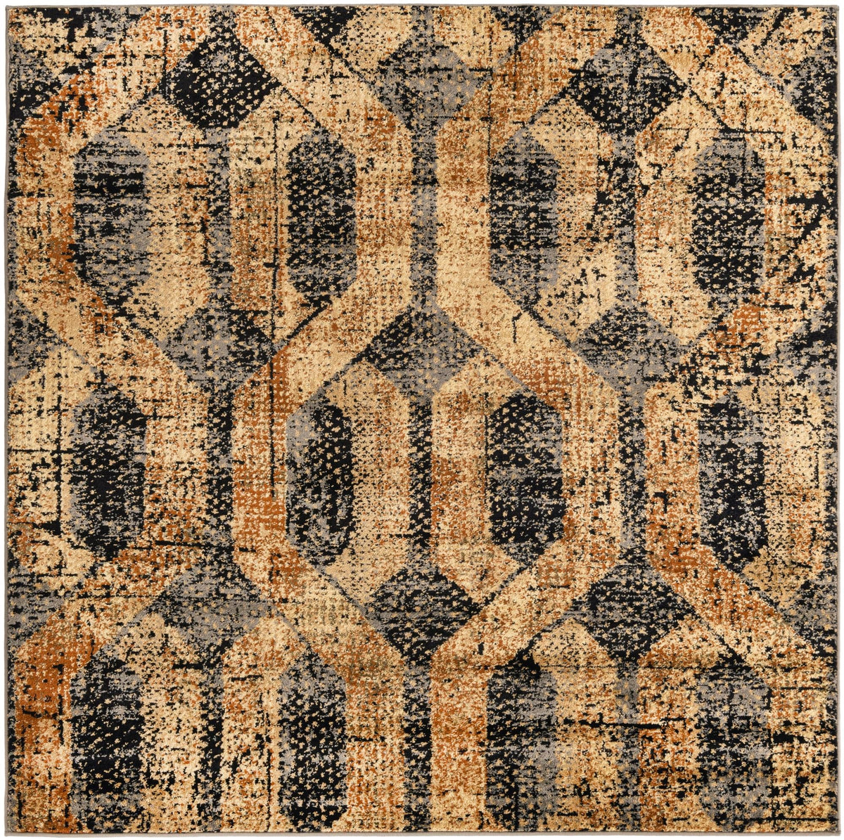 Neptune Elegance Collection Area Rug -  Larissa Square Black and Gray  lifestyle 54