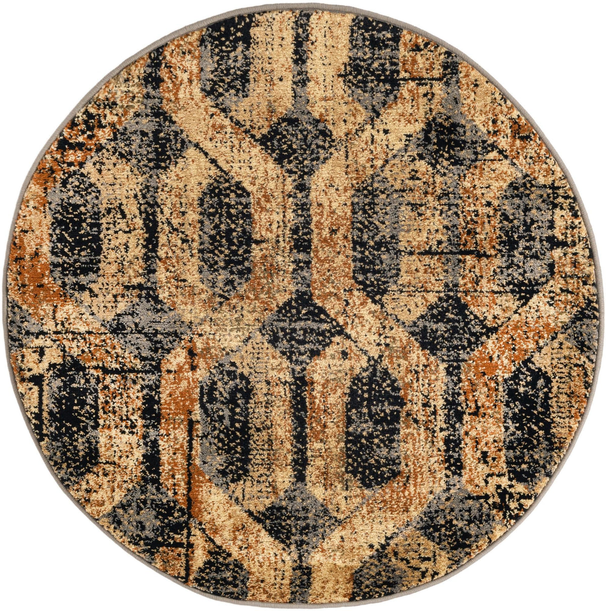 Neptune Elegance Collection Area Rug -  Larissa Round Black and Gray  lifestyle 52