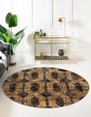 Neptune Elegance Collection Area Rug -  Larissa Round Black Gray  lifestyle 69