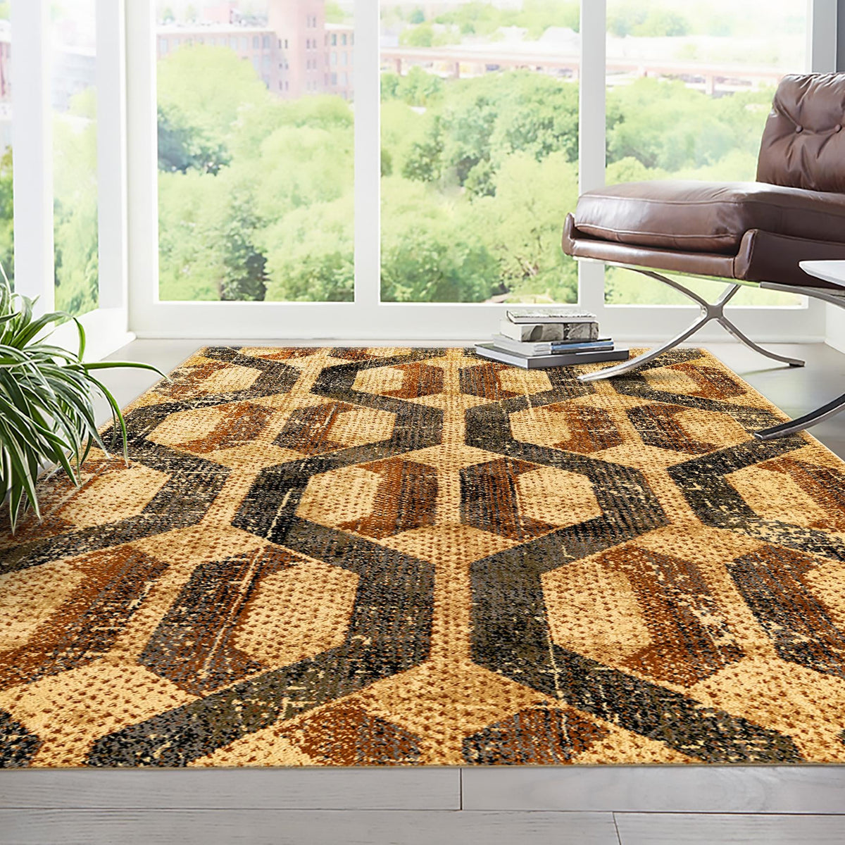 Neptune Elegance Collection Area Rug -  Larissa Rectangle Beige Cream  lifestyle 49
