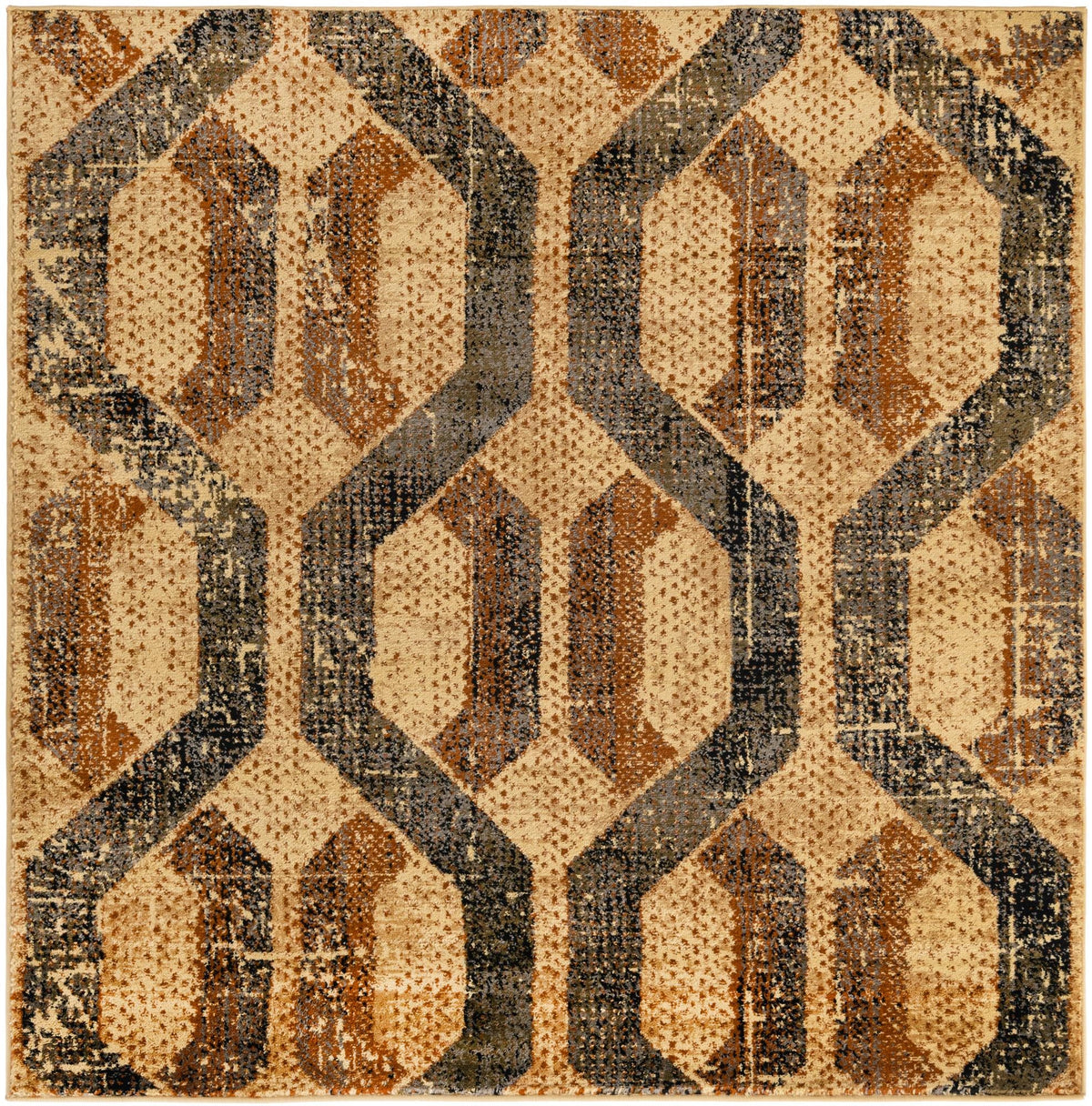 Neptune Elegance Collection Area Rug -  Larissa Square Beige and Cream  lifestyle 51