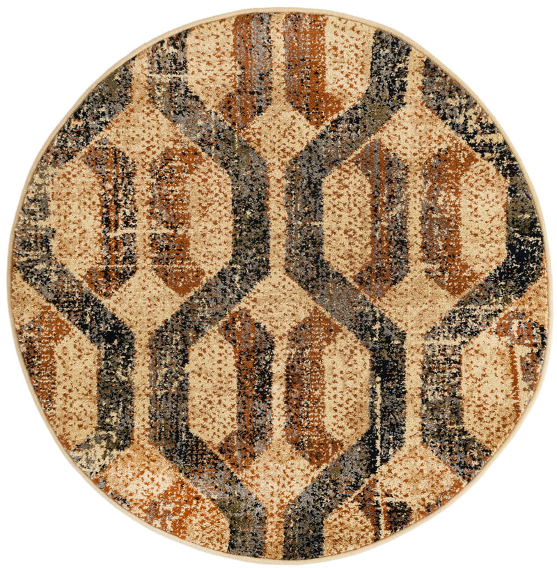 Neptune Elegance Collection Area Rug -  Larissa Round Beige Cream  lifestyle 50