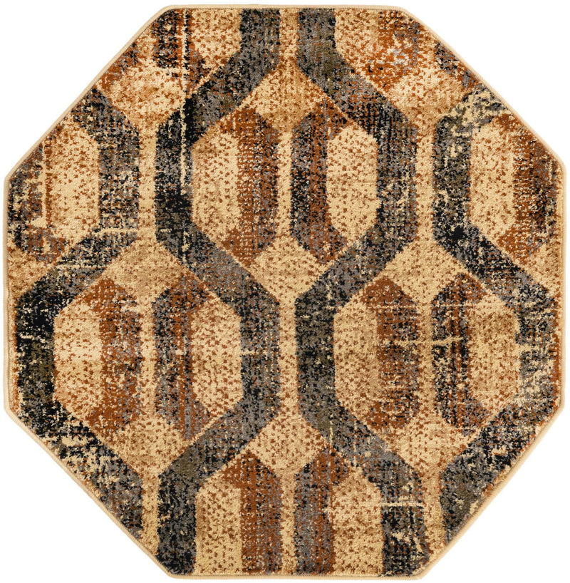 Neptune Elegance Collection Area Rug -  Larissa Octagon Beige Cream  lifestyle 60