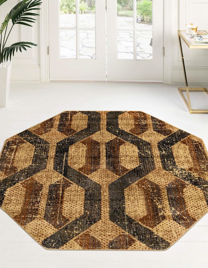 Neptune Elegance Collection Area Rug -  Larissa Octagon Beige Cream  lifestyle 65