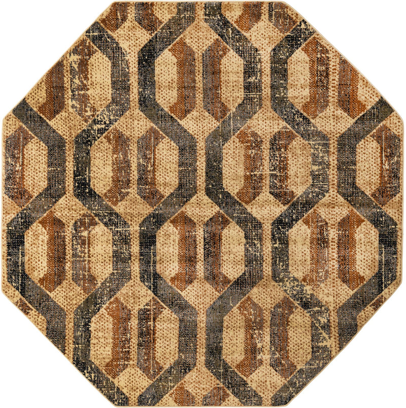 Neptune Elegance Collection Area Rug -  Larissa Octagon Beige Cream  lifestyle 51