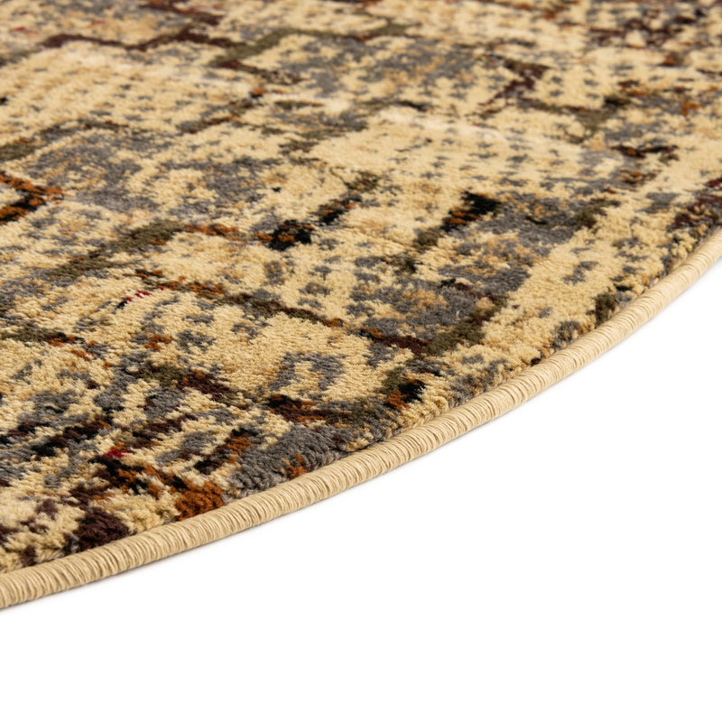 Neptune Elegance Collection Area Rug -  Proteus Round Beige Cream  lifestyle 70