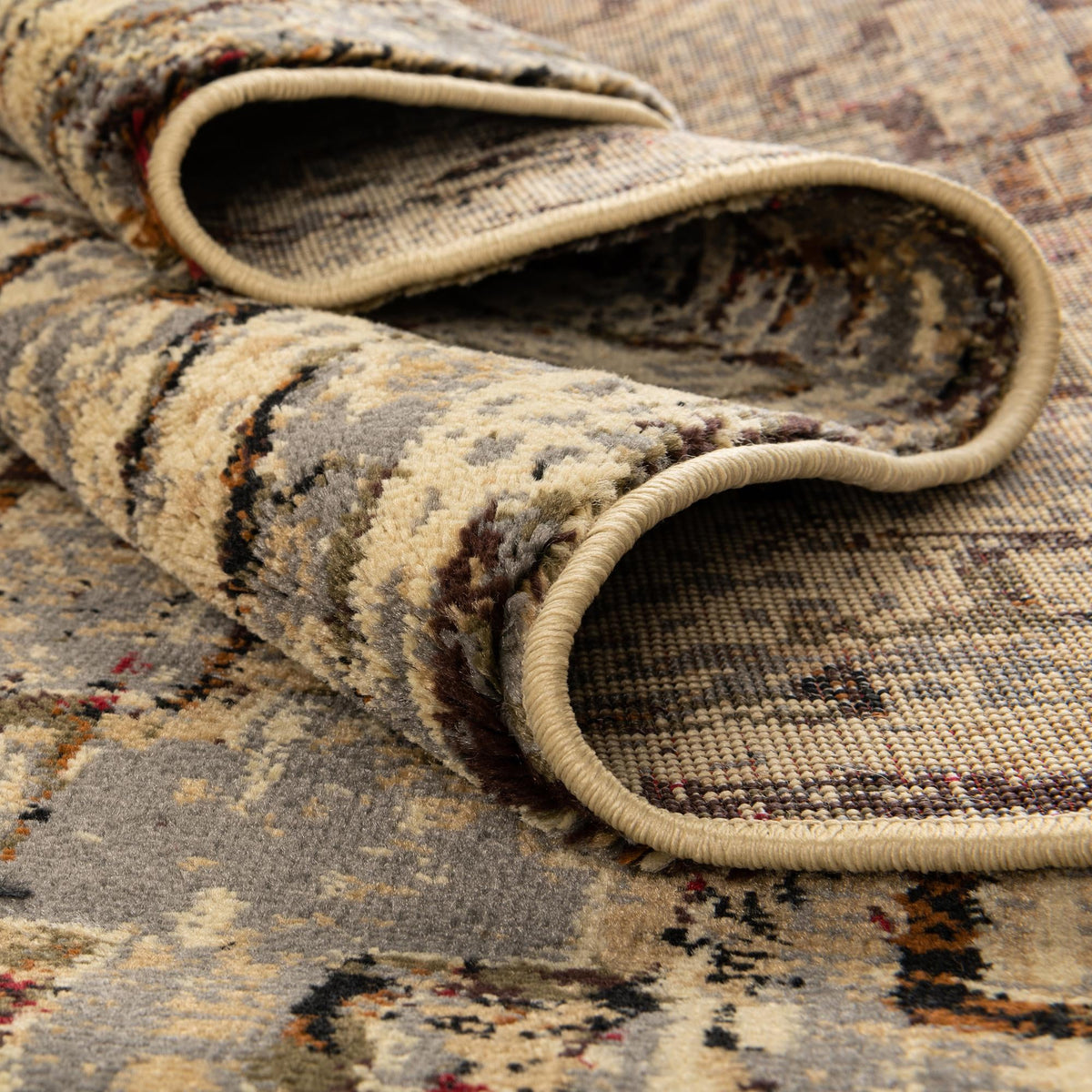 Neptune Elegance Collection Area Rug -  Proteus Round Beige Cream  lifestyle 116
