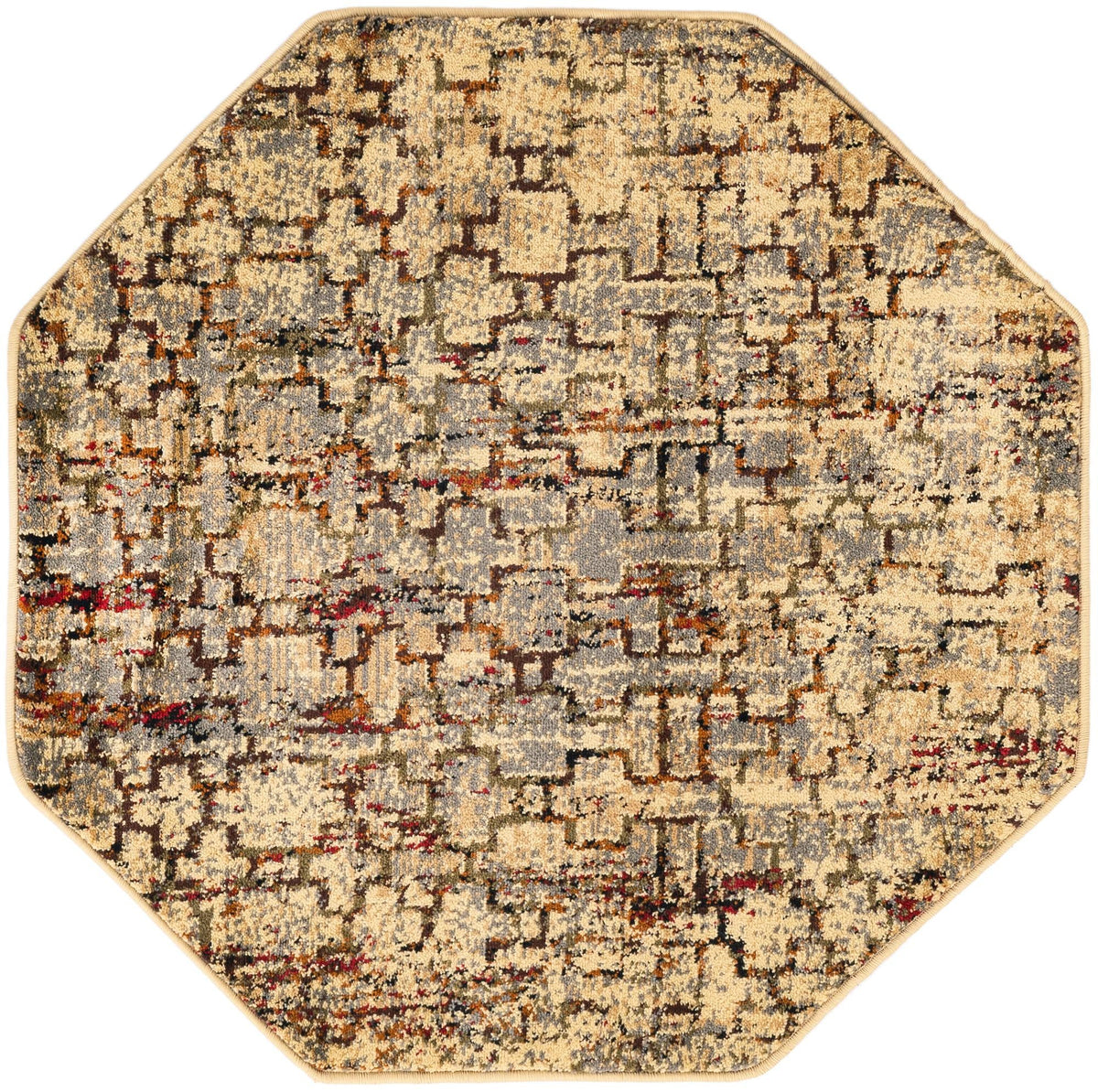 Neptune Elegance Collection Area Rug -  Proteus Octagon Beige Cream  lifestyle 39