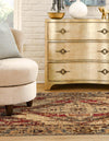 Neptune Elegance Collection Area Rug -  Naiad Square Burgundy Beige  lifestyle 24