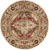 Neptune Elegance Collection Area Rug -  Naiad Round Burgundy Beige  lifestyle 17