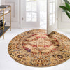 Neptune Elegance Collection Area Rug -  Naiad Round Burgundy Beige  lifestyle 69