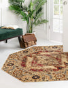 Neptune Elegance Collection Area Rug -  Naiad Octagon Burgundy Beige  lifestyle 26