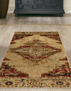 Neptune Elegance Collection Area Rug -  Naiad Runner Burgundy Beige  lifestyle 27