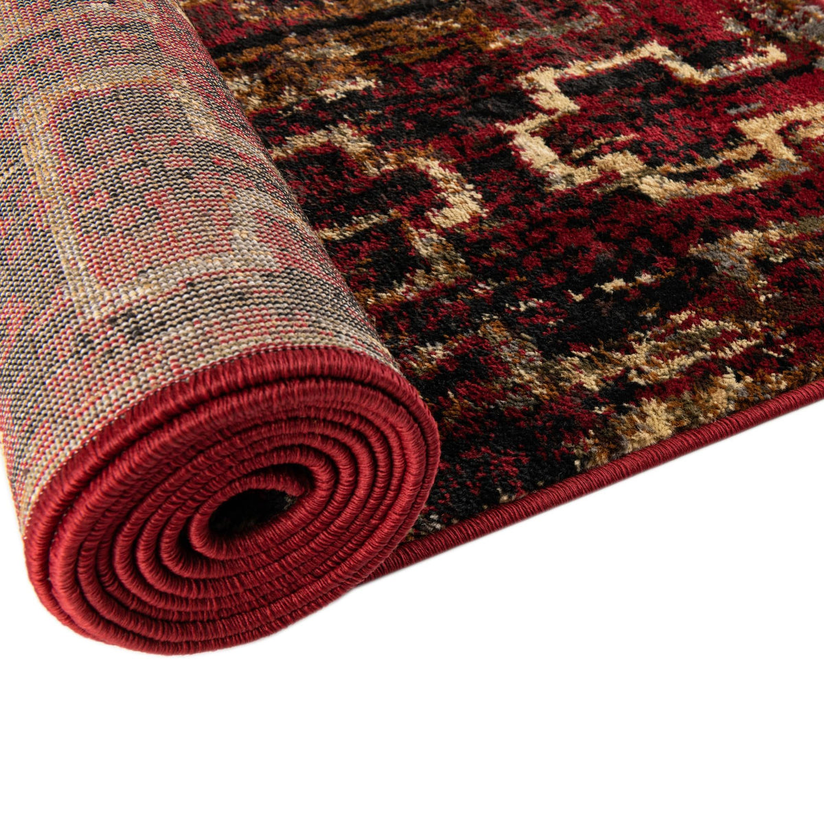 Neptune Elegance Collection Area Rug -  Proteus Rectangle Burgundy  lifestyle 22
